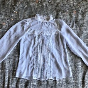 “I Heart Ronson” Victorian Style Sheer/Lace Blouse